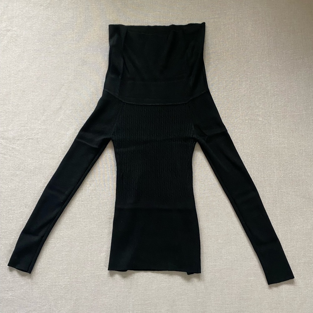 Rampage vintage 90s black ribbed sweater cowl turtleneck. - Picture 3 of 10